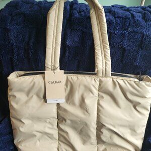 Calpak  Luka Expandable Laptop Tote - OATMEAL, NWT